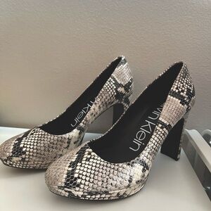 Calvin Klein | Snake Skin Print Heels